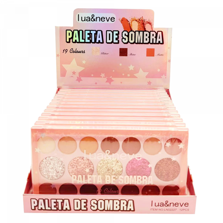Paleta De Sombras 19 Cores Lua&Neve LN02227